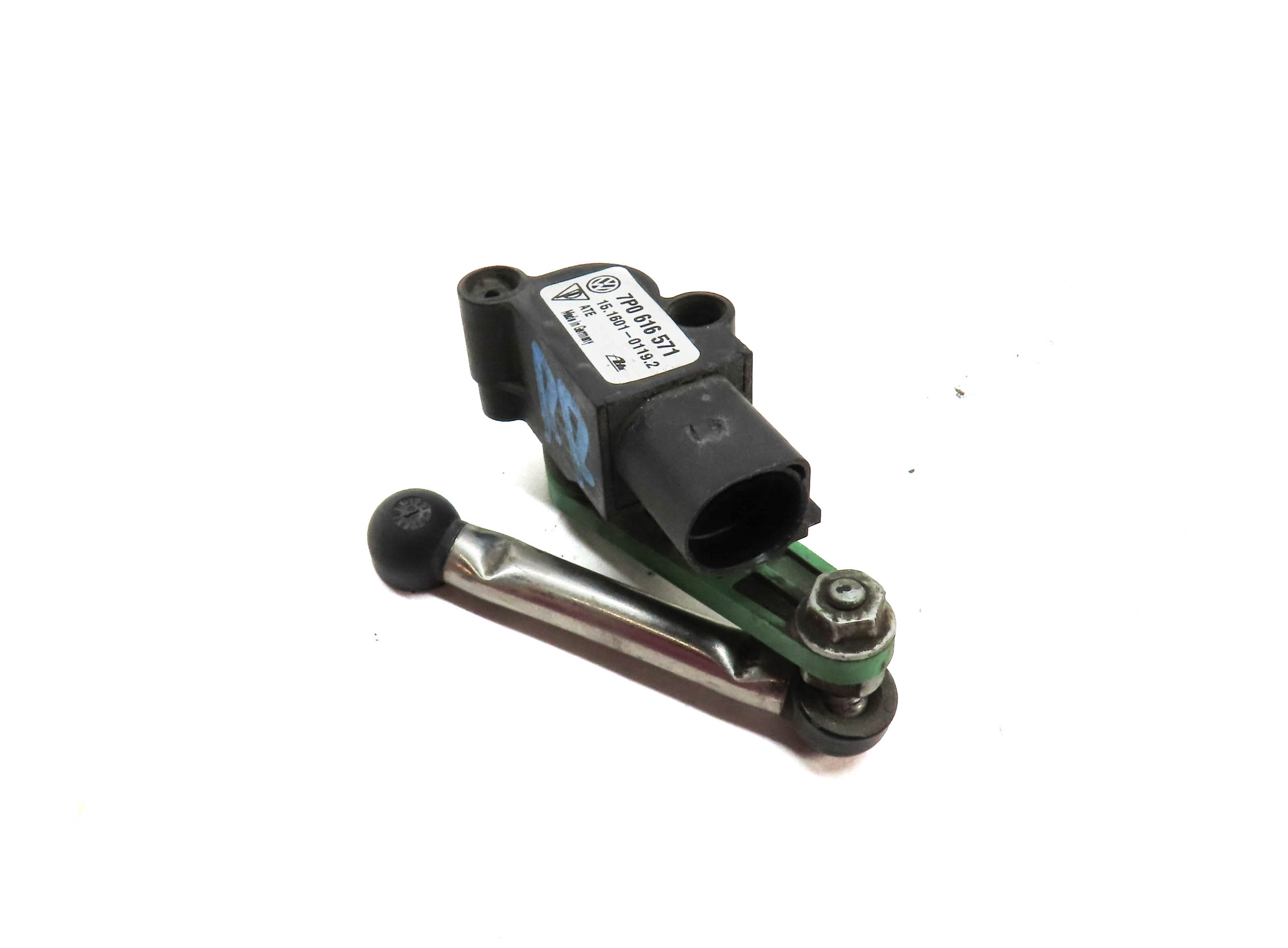 2011 PORSCHE CAYENNE HYBRID (958) REAR RIGHT HEIGHT LEVEL SENSOR — exact item pictured